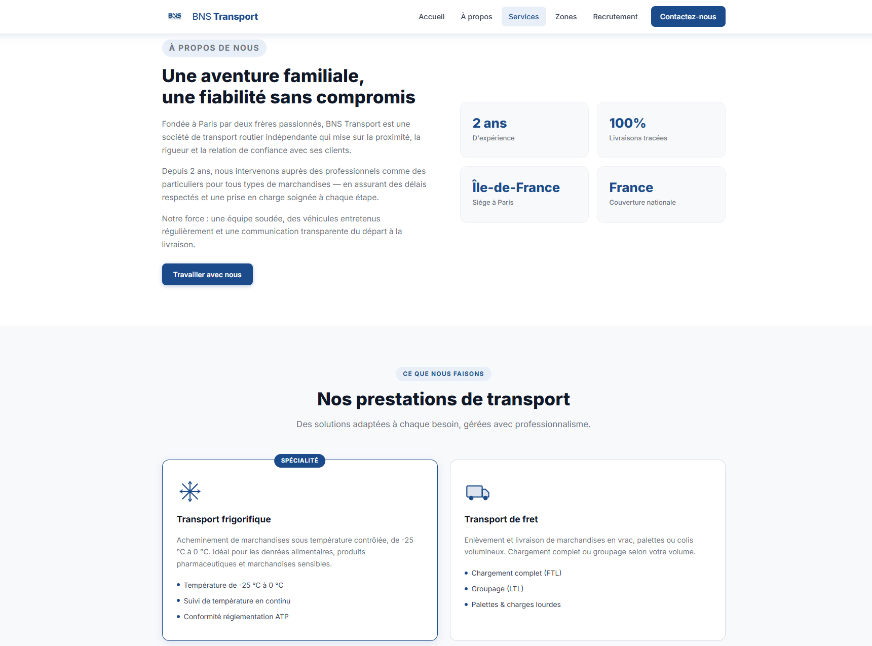 Capture d'écran de BNS Transport