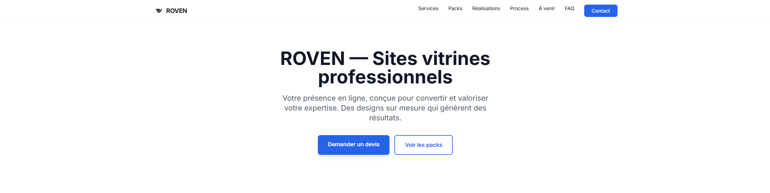 Aperçu du projet Roven